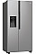 Холодильник SBS Gorenje, 179х70х92см, 2 двери, 376(190)л, А++, NF+, Инв., Зона св-ти, диспенсер, генератор льда, Снаруж. Диспл, нерж