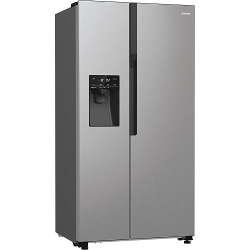 Холодильник SBS Gorenje, 179х70х92см, 2 двери, 376(190)л, А++, NF+, Инв., Зона св-ти, диспенсер, генератор льда, Снаруж. Диспл, нерж