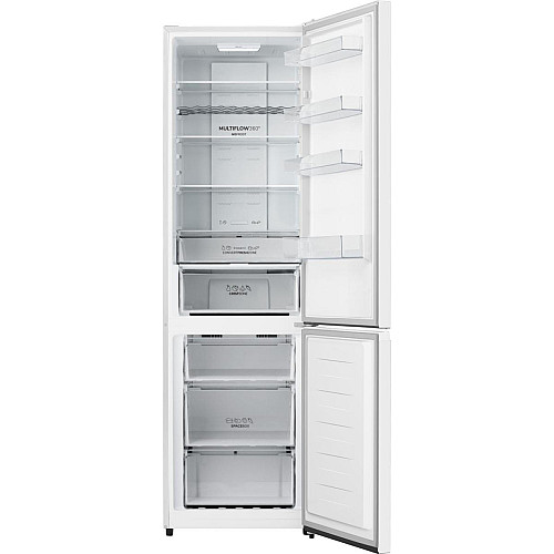 Холодильник з нижн. мороз. камерою Gorenje, 200х60х60см, 2 двері, 238(98)л, А+, NF+, Зона св-ті, Зовн. Дисп, білий