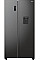 Холодильник SBS Gorenje, 179х67х92см, 2 двери, 353(191)л, А++, NF+, Инв., Зона св-ти, диспенсер, генератор льда, Снаруж. Диспл, черный