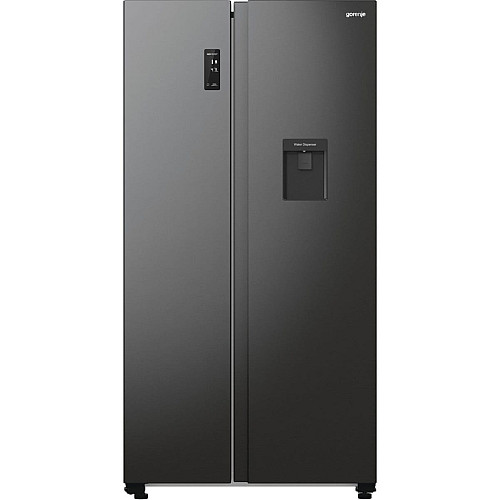 Холодильник SBS Gorenje, 179х67х92см, 2 двери, 353(191)л, А++, NF+, Инв., Зона св-ти, диспенсер, генератор льда, Снаруж. Диспл, черный