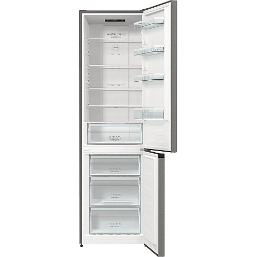 Холодильник с нижн. мороз. камерой Gorenje NRK6202EXL4 200х60х60см, 2 двери, 235(96)л, А++, NoFrost+, Зона св-ти, нержавеющая