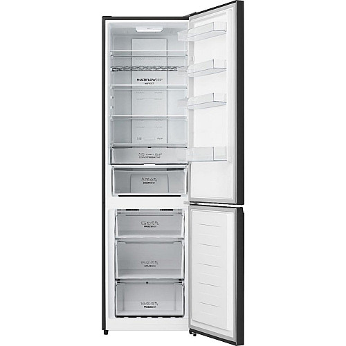 Холодильник с нижн. мороз. камерой Gorenje, 200х60х60см, 2 двери, 238(98)л, А+, NF+, Зона св-ти, Снаруж. Дисп, Черный