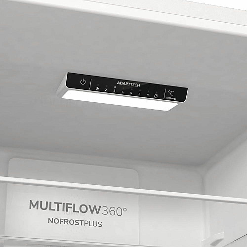 Холодильник с нижн. мороз. камерой Gorenje, 200х60х60см, 2 двери, 235(96)л, А++, NoFrost+, Зона св-ти, белый