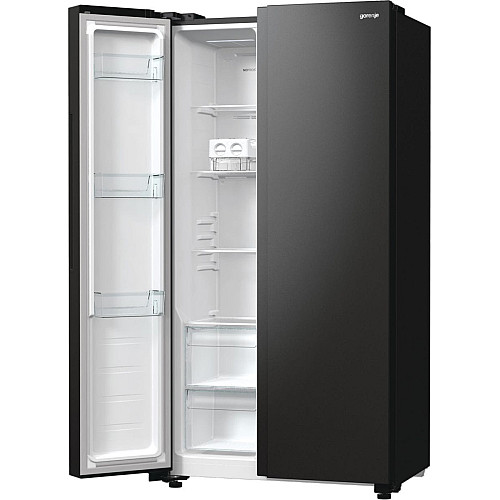 Холодильник SBS Gorenje, 179х67х92см, 2 двери, 356(191)л, А++, NF+, Инв., Зона св-ти, Снаруж. Диспл, черный