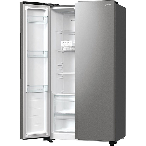 Холодильник SBS Gorenje, 179х67х92см, 2 двери, 356(191)л, А++, NF+, Инв. , зона св-ти, Совн. Диспл, матовый серый