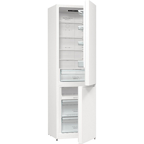 Холодильник с нижн. мороз. камерой Gorenje, 200х60х60см, 2 двери, 235(96)л, А+, NoFrost+, Зона св-ти, LED Диспл внутрь, белый