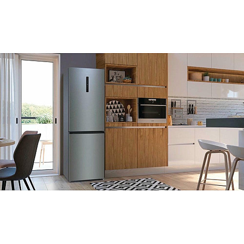 Холодильник с нижн. мороз. камерой Gorenje, 185х60х60см, 2 двери, 203(99)л, А++, Total NF, Зона св-ти, Снаруж. Диспл, нерж