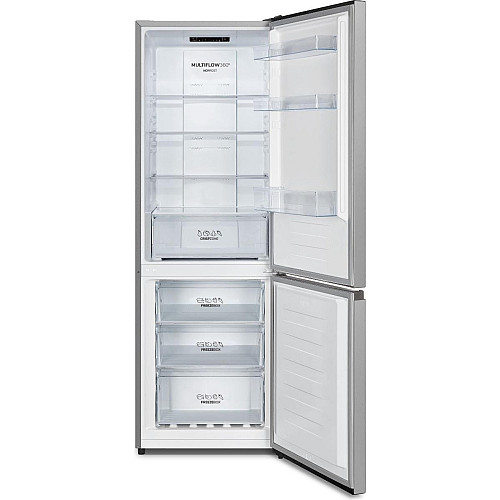 Холодильник с нижн. мороз. камерой Gorenje, 178,5x59,5x59см, 2 двери, 207(80)л, А++, NF+, Зона св-ти, Внутр. Диспл, Серебряный