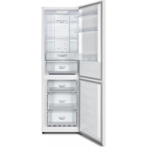 Холодильник Gorenje с нижн. мороз. камерой, 185х60х60см, 2 дв., Х-207л, М-93л, A++, NoFrost Plus, Fresh zone, Снаруж. Диспл, белый