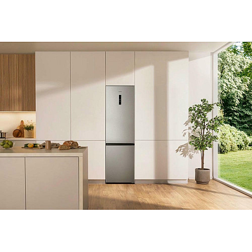 Холодильник с нижн. мороз. камерой Gorenje, 200х60х60см, 2 двери, 238(98)л, А+, NF+, Зона св-ти, Снаруж. Дисп, серый