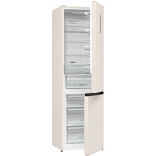 Холодильник с нижн. мороз. камерой Gorenje NRK6202AC4, 200х60х60см, 2 двери, 235(96)л, А+, NoFrost+, AdaptTech, Зона св-ти, LED Диспл внешний, бежевый