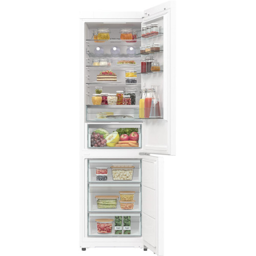 Холодильник з нижн. мороз. камерою Gorenje, 203х66х60см, 2 двері, 283(130)л, А+, Total NF, Зона св-ті, Інвертор, Зовн. Дисп, Wi-Fi, білий