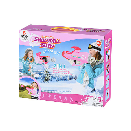 Іграшкова зброя Same Toy 2в1 Бластер м'ячик/сніг 30,5см, рожевий