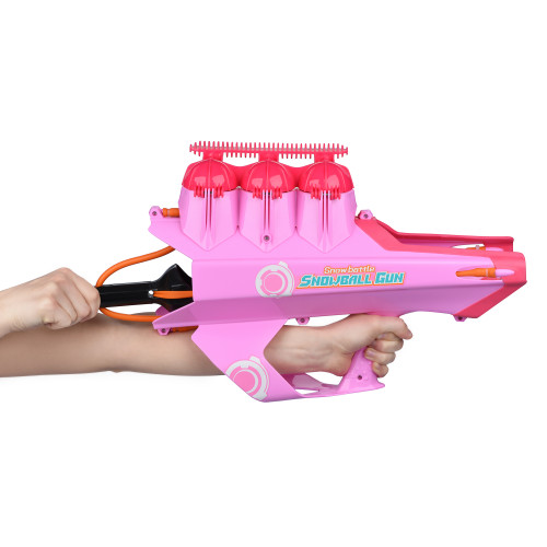 Іграшкова зброя Same Toy 2в1 Бластер м'ячик/сніг 45см, рожевий