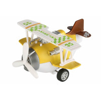 Літак металевий інерційний Same Toy Aircraft світло, музика, жовтий