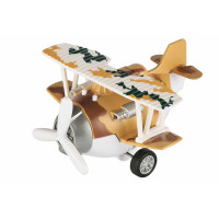 Самолет металлический инерционный Same Toy Aircraft коричневый