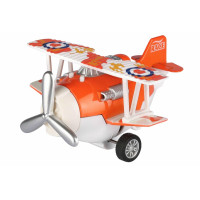 Літак металевий інерційний Same Toy Aircraft світло, музика, помаранчевий