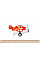Літак металевий інерційний Same Toy Aircraft помаранчевий