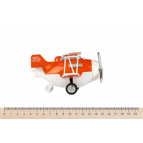 Літак металевий інерційний Same Toy Aircraft помаранчевий