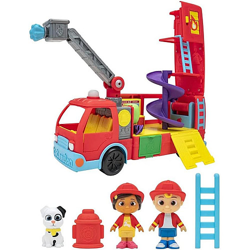 Игровой набор CoComelon Feature Vehicle Пожарная машина-трансформер с аксессуарами