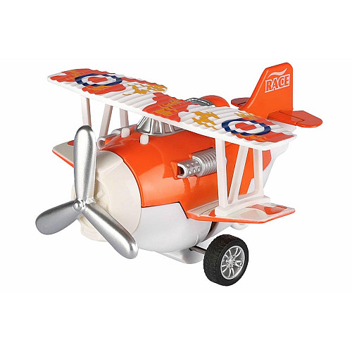 Літак металевий інерційний Same Toy Aircraft помаранчевий
