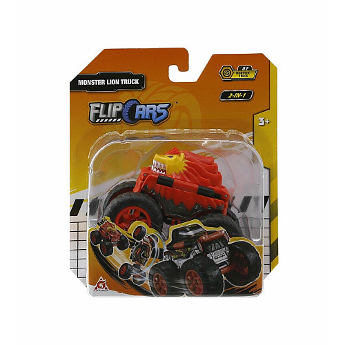 Машинка-трансформер Flip Cars 2в1 Монстр-трак Лев