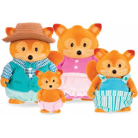 Набор фигурок Li`l Woodzeez Семья Лисичок 4ед, книга EN