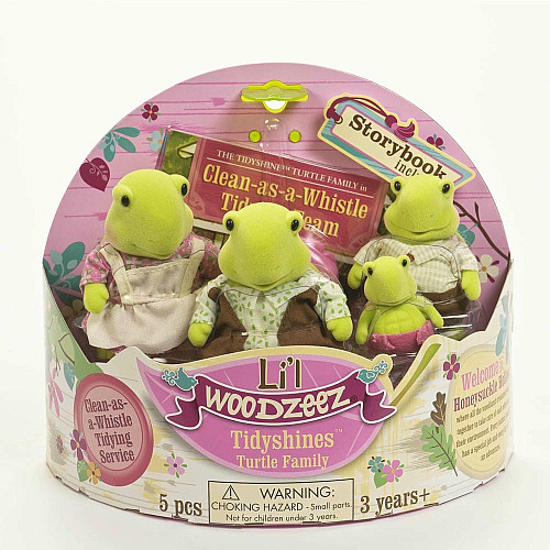 Набор фигурок Li`l Woodzeez Семья Ракушек 4ед, книга EN