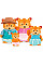 Набор фигурок Li`l Woodzeez Семья Лисичок 4ед, книга EN