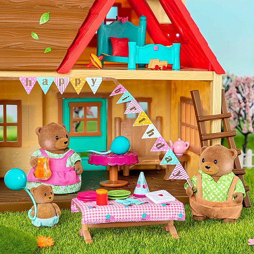 Набор фигурок Li`l Woodzeez Семья Медведей 4ед, книга EN