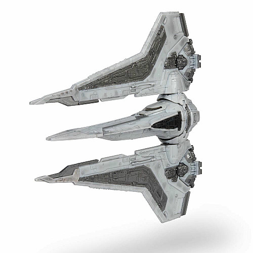 Игровая коллекционная фигурка Star Wars Medium Vehicle Транспорт и фигурка Kom'rk-Class Mandalorian Starfighter 12.5см