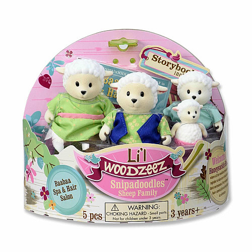 Набор фигурок Li'l Woodzeez Семья овечек 4ед, книга EN