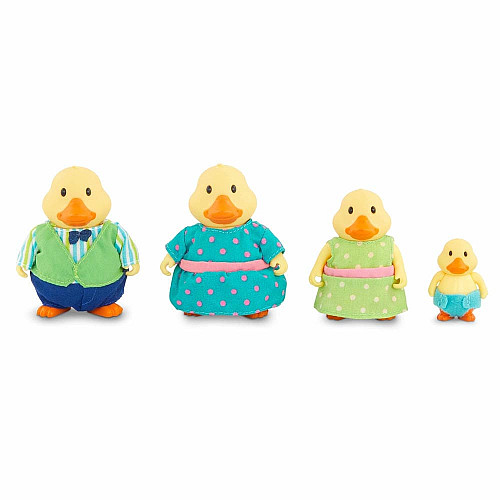 Набор фигурок Li`l Woodzeez Семья Уток 4од, книга EN