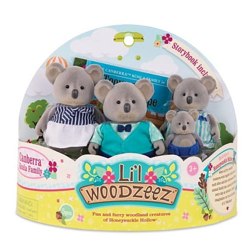 Набор фигурок Li'l Woodzeez Семья Коал 4ед, книга EN