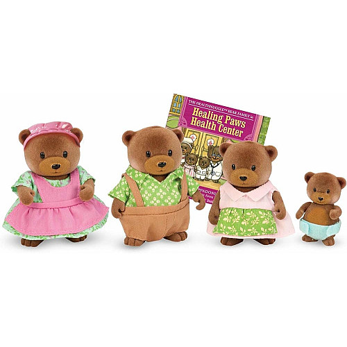 Набор фигурок Li`l Woodzeez Семья Медведей 4ед, книга EN