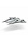 Игровая коллекционная фигурка Star Wars Medium Vehicle Транспорт и фигурка Kom'rk-Class Mandalorian Starfighter 12.5см