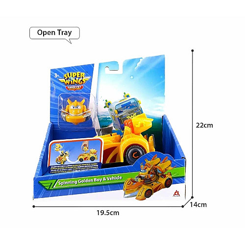 Игровой набор Super Wings Spinning Vehicle Золотой Мальчик (Golden Boy)