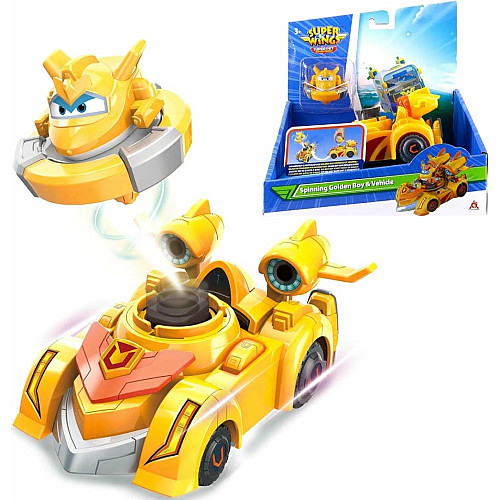 Игровой набор Super Wings Spinning Vehicle Золотой Мальчик (Golden Boy)