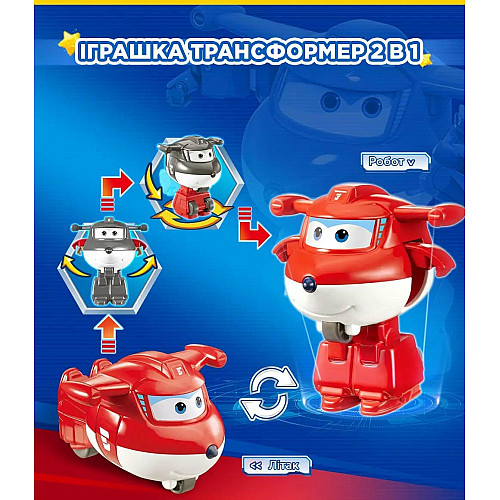 Ігрова фігурка-трансформер Super Wings Transform-a-Bots Джетт (Jett)