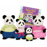 Набор фигурок Li`l Woodzeez Семья Панд 4од, книга EN