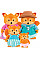Набор фигурок Li`l Woodzeez Семья Лисичок 4ед, книга EN