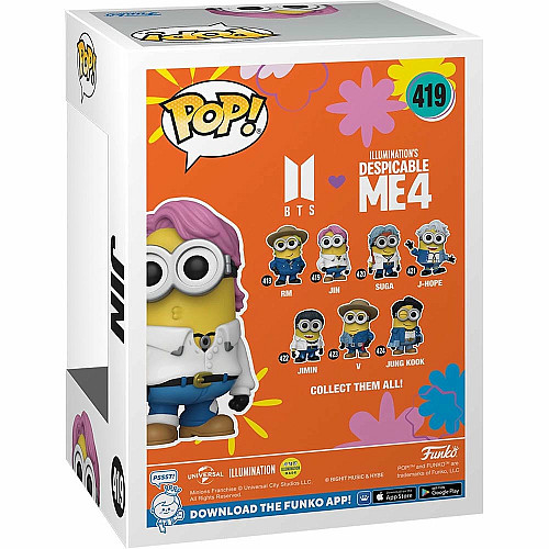 Фигурка Funko POP Rocks: Minions X BTS – Jin