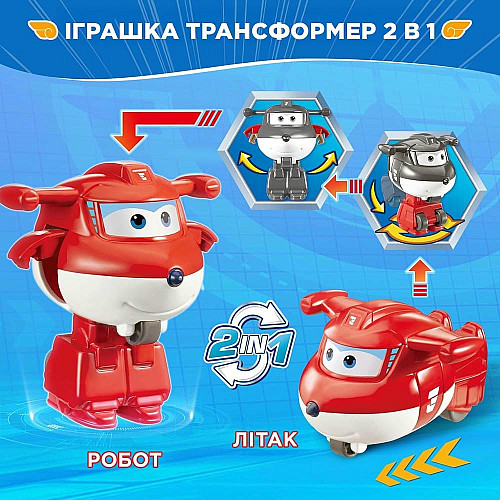 Ігрова фігурка-трансформер Super Wings Transform-a-Bots Джетт (Jett)