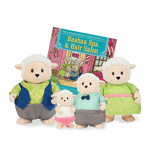 Набор фигурок Li'l Woodzeez Семья овечек 4ед, книга EN