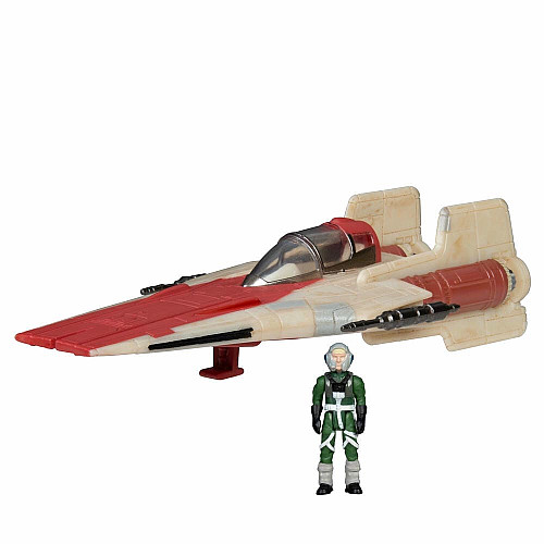 Ігрова колекційна фігурка Star Wars Small Vehicle Транспорт та фігурка A-Wing 7.5см