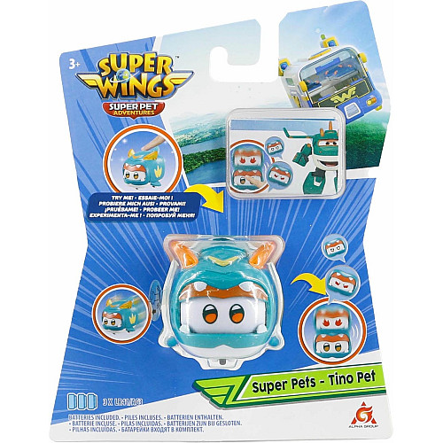 Ігрова фігурка Super Wings Super Pet Тіно улюбленець (Tino pet), світло