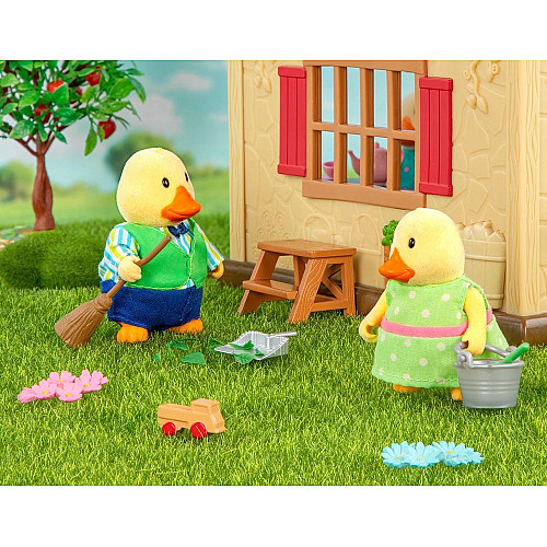 Набор фигурок Li`l Woodzeez Семья Уток 4од, книга EN