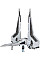 Игровая коллекционная фигурка Star Wars Medium Vehicle Транспорт и фигурка Kom'rk-Class Mandalorian Starfighter 12.5см