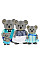 Набор фигурок Li'l Woodzeez Семья Коал 4ед, книга EN
